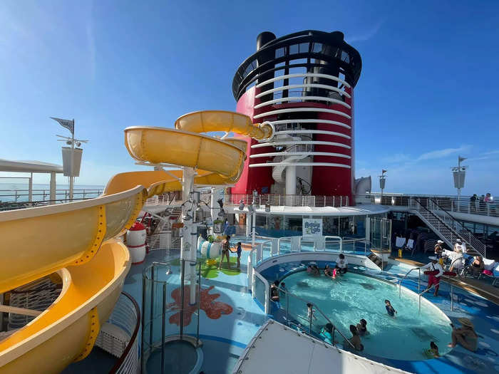 The ship has multiple pools and slides, but we saved our aquatic adventures for the port days.