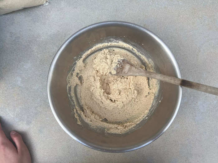 The wet and dry ingredients combined super easily.