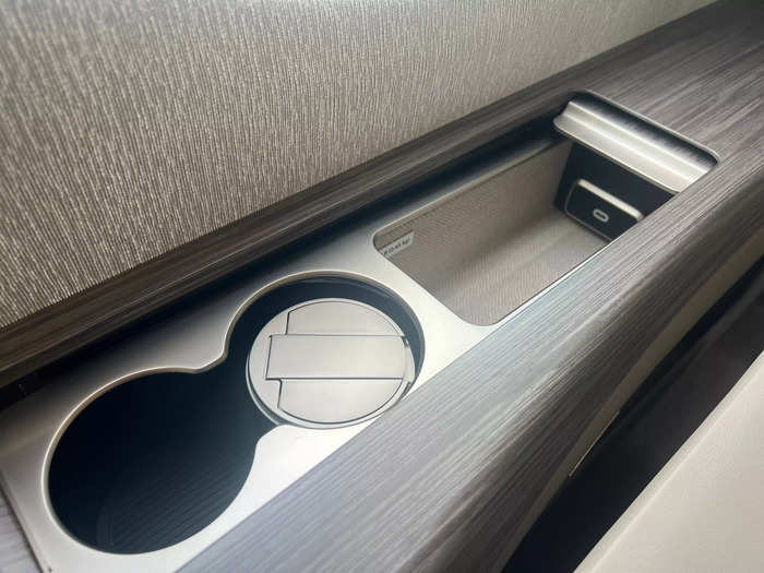 Other perks like charging ports and cupholders were located next to each seat.