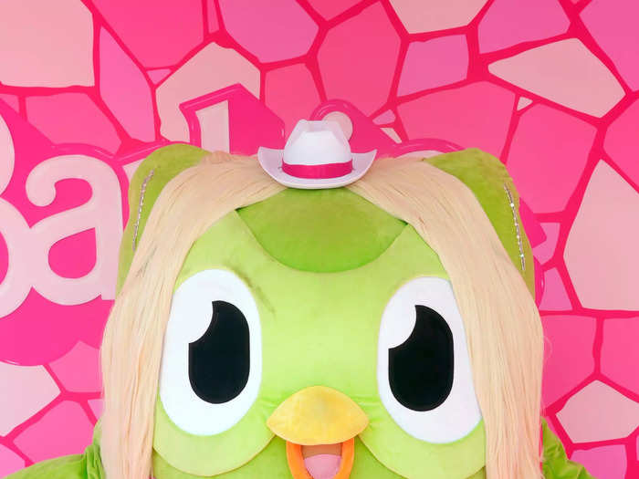Last but not least, the Duolingo mascot showed up.