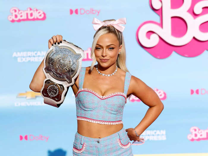 WWE Professional wrestler Liv Morgan was also in attendance at the World Premiere.