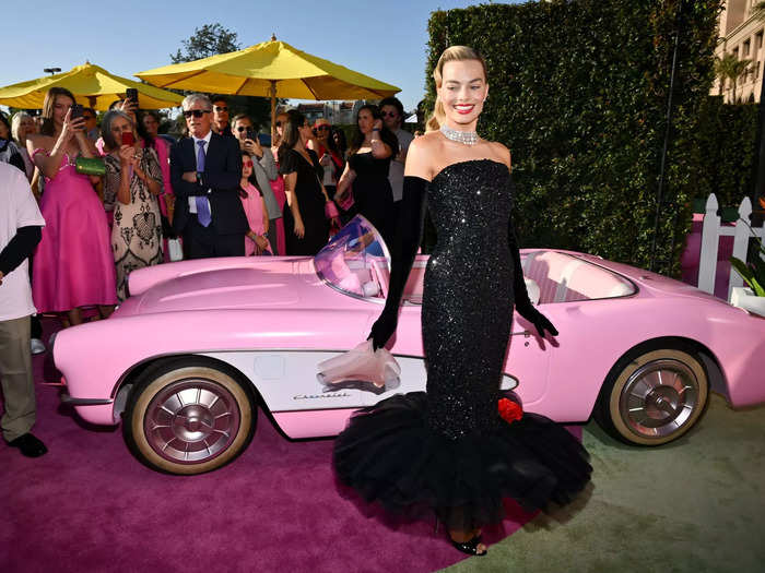 No "Barbie" premiere would be complete without the lead Barbie herself, played by Oscar-nominated star Margot Robbie.