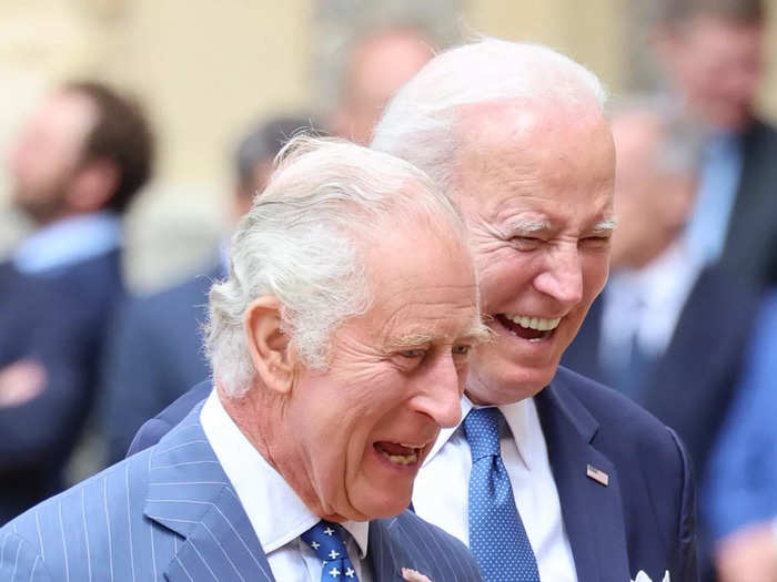 Biden and the monarch appeared to enjoy each other