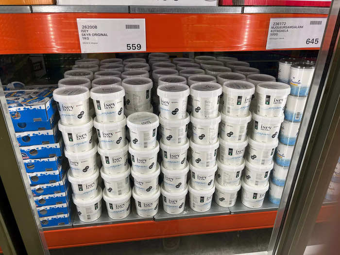 The location also sold tubs of creamy Icelandic yogurt called skyr.