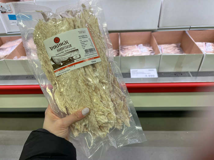 I did spot some unique Icelandic items, like these Vikingr dried fish fillets, called hardfiskur.