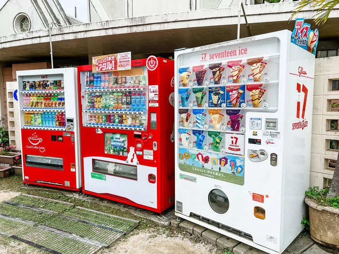 Vending machines in Japan dispense everything from hot coffee to ramen.