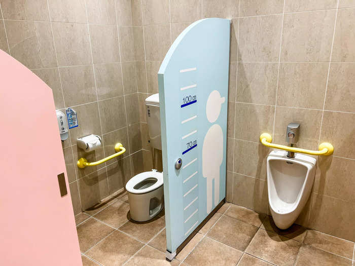 A lot of the same public places also have child-size bathrooms and baby rooms for nursing individuals.