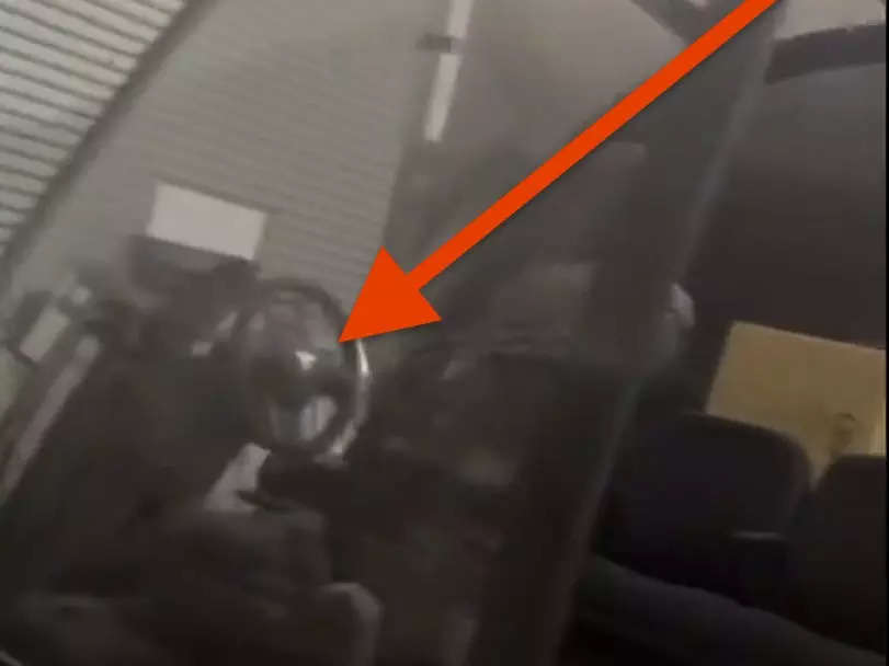 The leaked video appears to show a steering wheel with Tesla