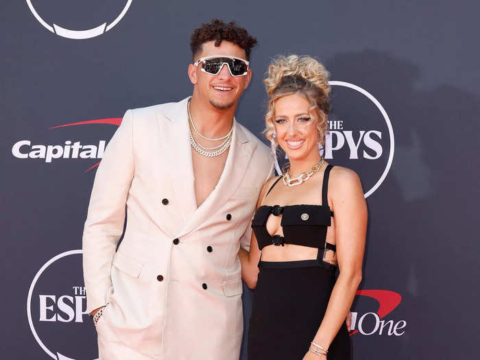 Patrick and Brittany Mahomes both wore daring ensembles on the red carpet.