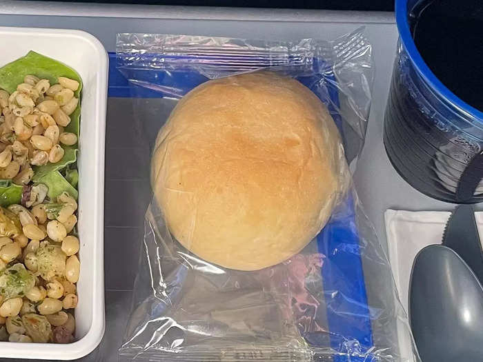 I also had bread on my economy tray. While the bread wasn