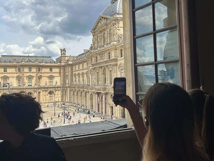 Windows, with views of the museum