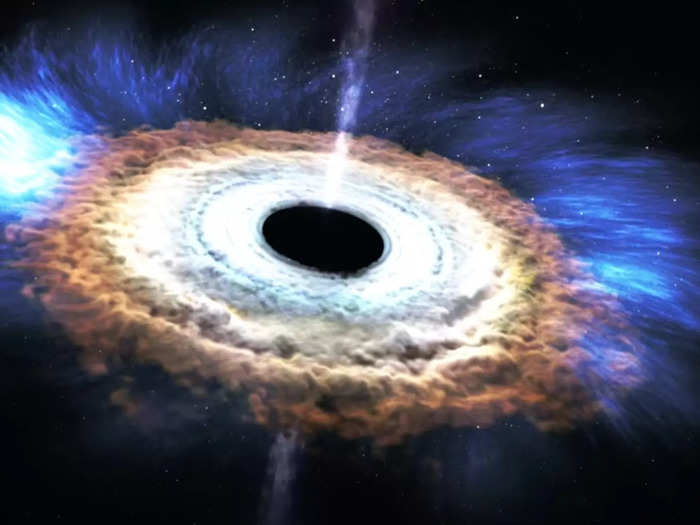 A supermassive black hole with the mass of 9 million suns that predates any scientists had ever discovered. It