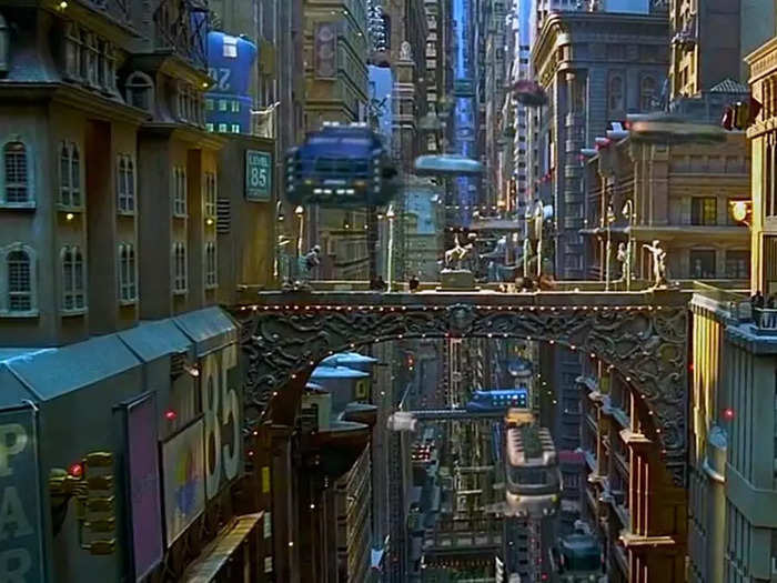 The 1997 film "Fifth Element" also depicted a society rife with flying cars.