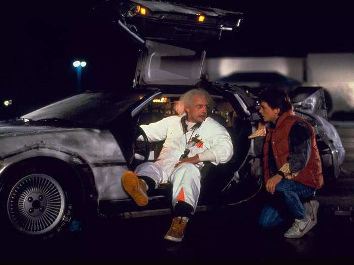 In addition to flying, the Delorean, from the 1985 classic "Back to the Future," could also travel through time.