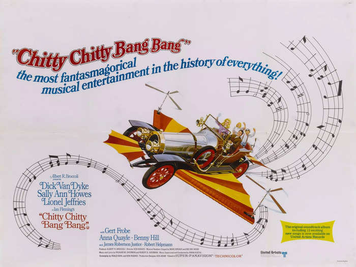 Another famous example is "Chitty Chitty Bang Bang," a musical that revolves around a flying car.