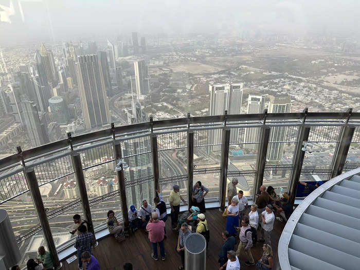 The 124th floor had an outdoor observation deck that was more crowded but offered even better views.