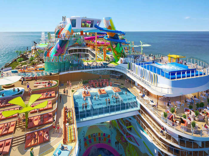 Instead, the behemoth vessel will have what Royal Caribbean calls a "suspended infinity pool."