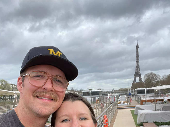 We boarded the Viking Skaga in Paris, where we had a clear view of the Eiffel Tower from the deck.