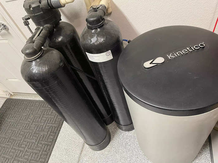 Vegas has hard water, so many people install water softeners in their homes.