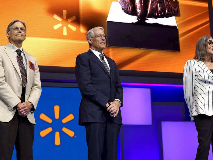 Collectively, members of the Walton family own about a 50% stake in Walmart.