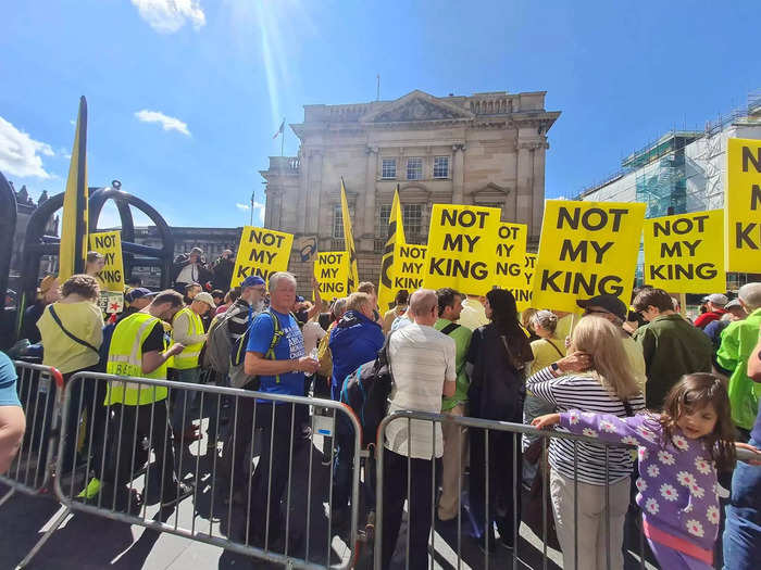 There seemed to be more interest in the protest than the actual event.