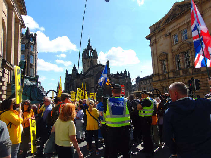 I noticed more people as I got closer to the cathedral where the event was being held.