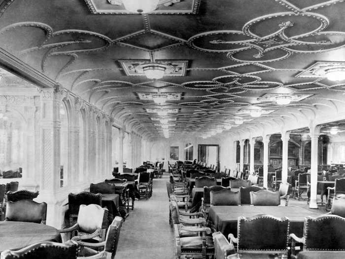 The Titanic, too, "boasted elegant cafes and opulent dining saloons," per History.