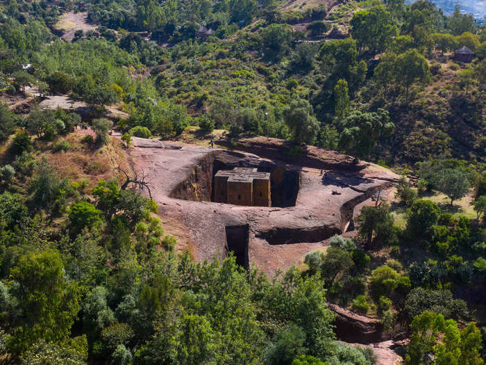 The church, located in a small village in the Lasta mountains of Ethiopia, is one of the UNESCO-protected Rock-Hewn Churches and a World Heritage Site.