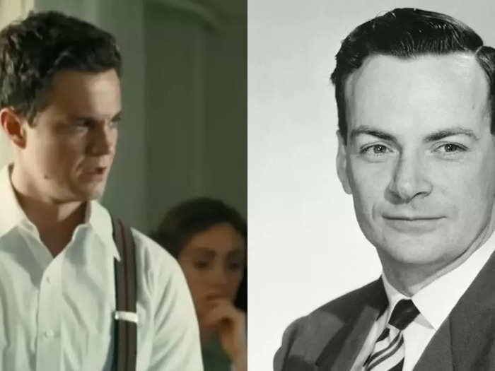 Jack Quaid plays Professor Richard P. Feynman who was one of the younger people to work on the Manhattan Project.