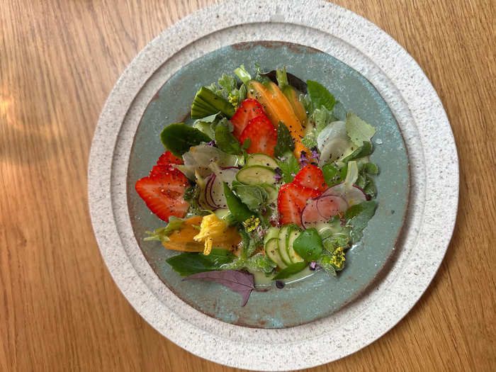 Next was the crudité, and here I was introduced to ice plants, which may be the most insane thing I have ever tasted. It crackled and kind of reminded me of sour candy.