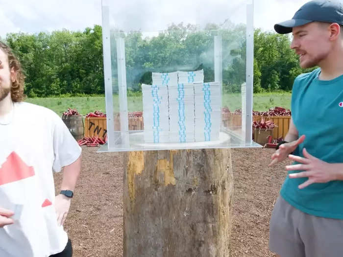 A man walked away with $95,215 in a video showcasing outlandish science experiments.