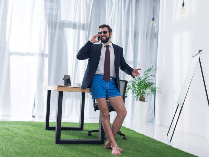 Shorts are acceptable in the office, nearly 60% of respondents said.