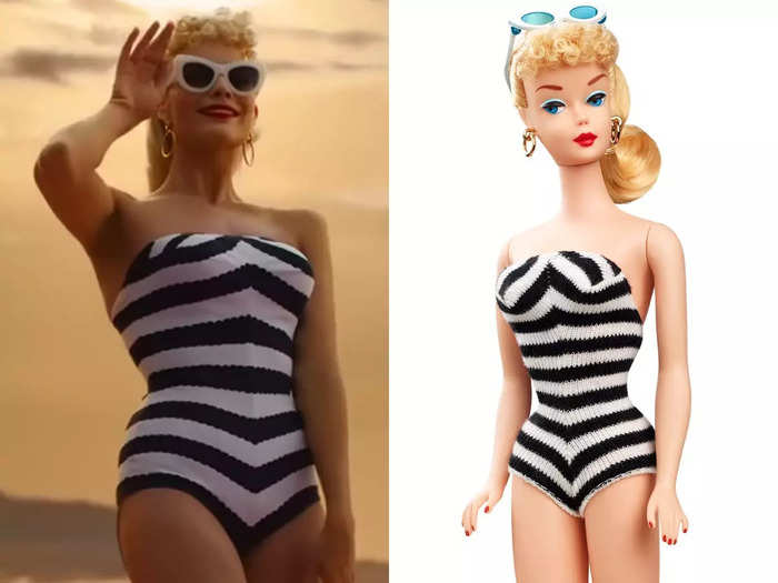 Margot Robbie, who plays Stereotypical Barbie, channels the first-ever Barbie doll that debuted on March 9, 1959.