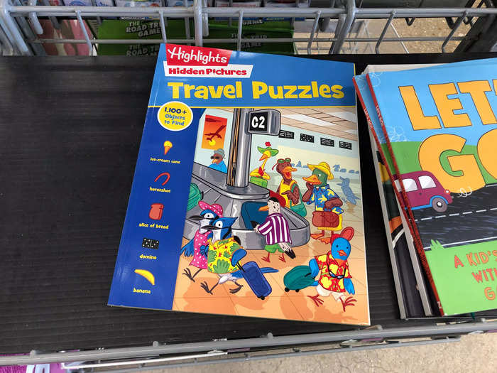 On the way, I was hit with childhood nostalgia by this book of Highlights travel puzzles.