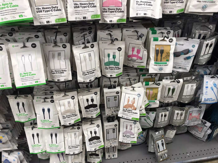 One thing I actually needed was a new charger for my phone. Five Below had a wide selection in varying lengths, colors, and plug types.