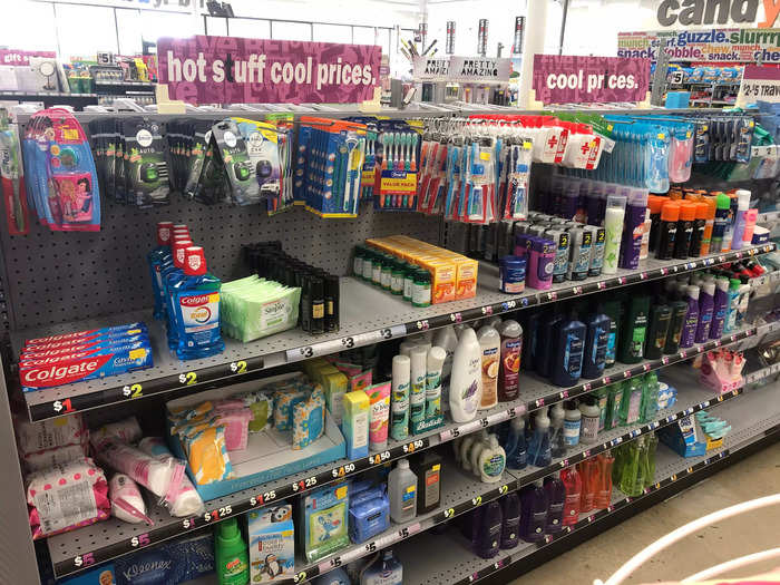 ...to toothpaste, shampoo, and other essentials.