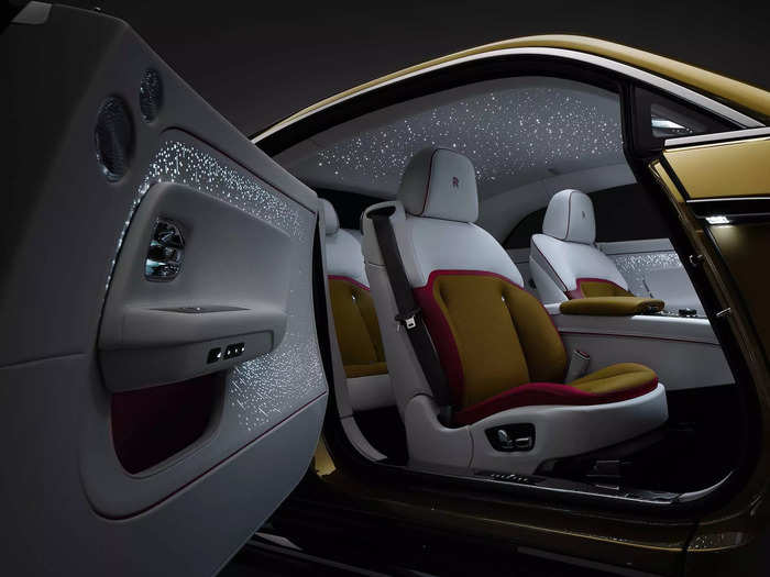 For the Spectre, Rolls-Royce is offering the same glimmering stars on the inside of the doors.