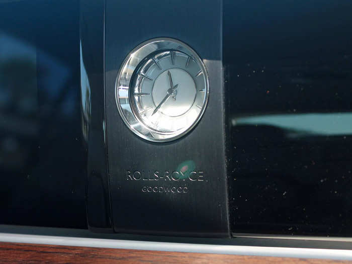 An analog clock front and center provided a more high-class alternative to the usual digital one.