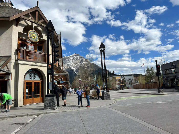 Eventually, we drove into the actual town of Banff. Finding a parking spot in a nearby lot was easy.