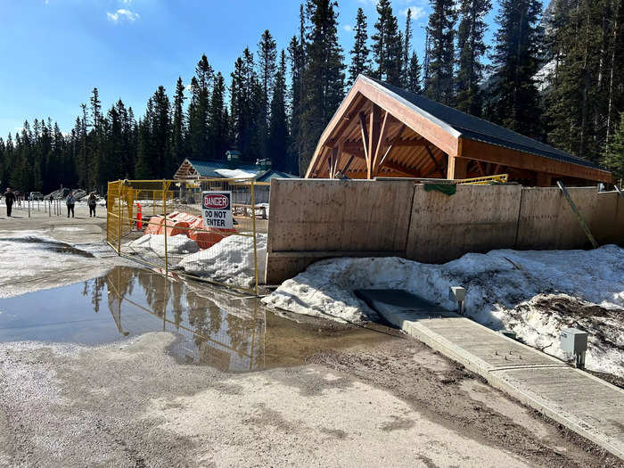 There was still snow melting in patches throughout the area even though it hadn