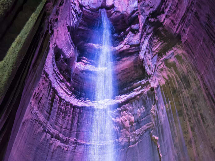 In Chattanooga, Tennessee, stay at a treehouse hotel and hike to an underground waterfall.