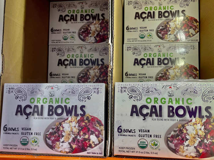 An employee in the frozen section said acai bowls are their favorite breakfast item at Costco.