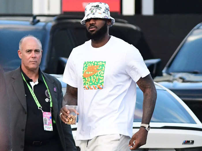 LeBron James was also spotted at the match.