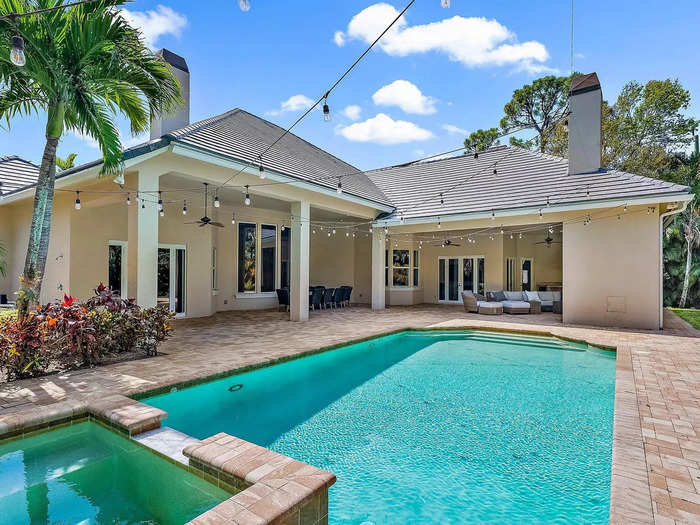 The life of the young, single pro golfer can also be seen in the pool area.