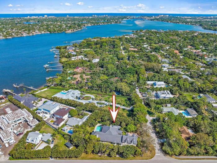 While the house is not directly on the water, it does come with water ramp access "to launch jetskis, kayak, or whatever you please."