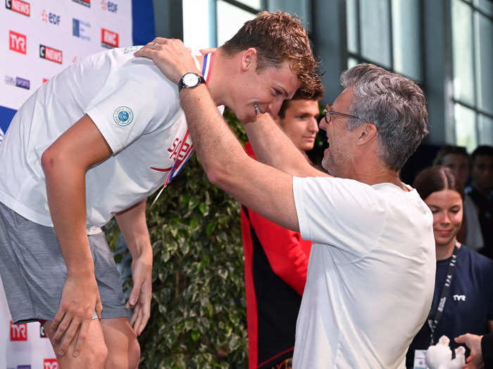 His father, Xavier Marchand, is a former medley swimmer.