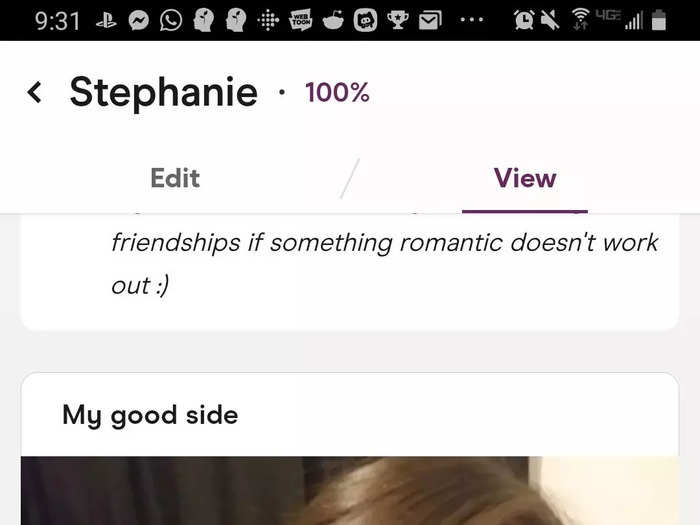 Stephanie has a clear sense of self and knows what