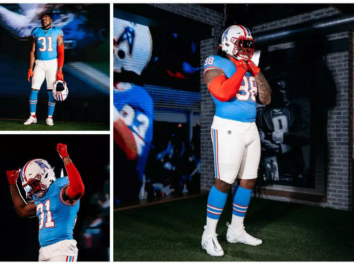 The Tennessee Titans will wear Houston Oiler throwback uniforms for one game this season.