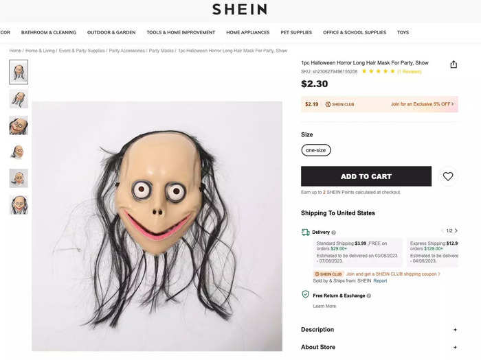 Or a horrifying mask with hair.