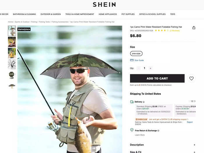 There are fishing umbrella hats too.